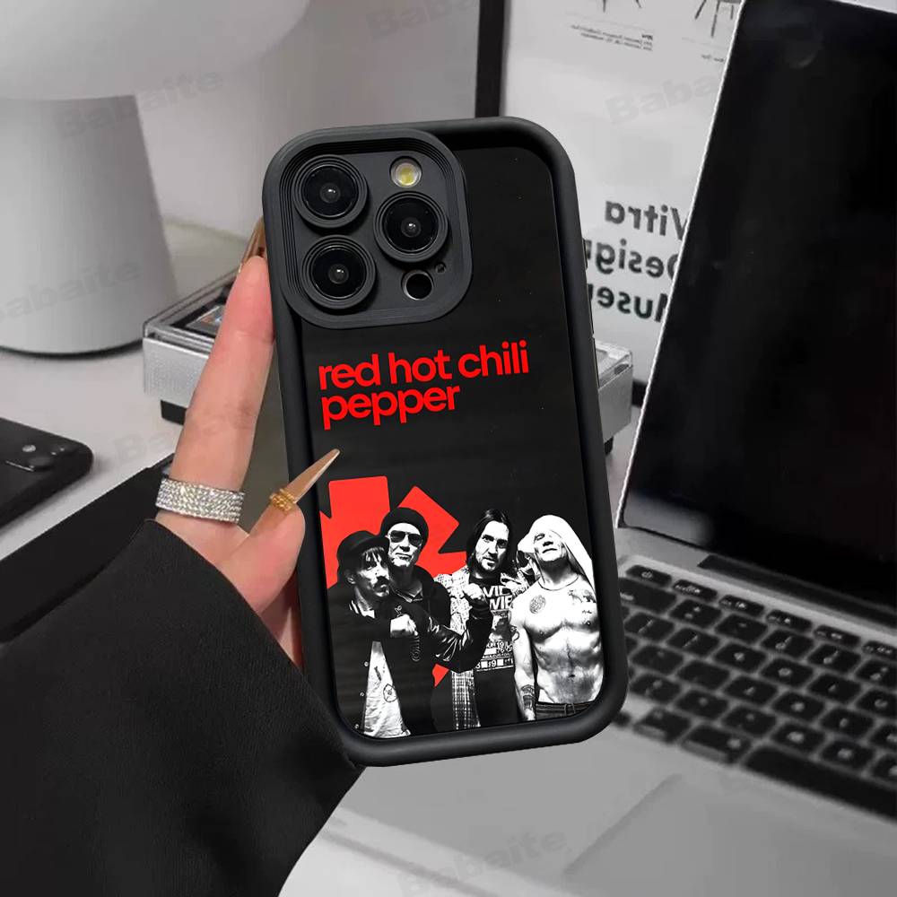 Red Hot Chili P-Peppers Band Phone Case For IPhone 17 16 15 14 13 12 11 Pro Max 16E Plus INS Soft Cover