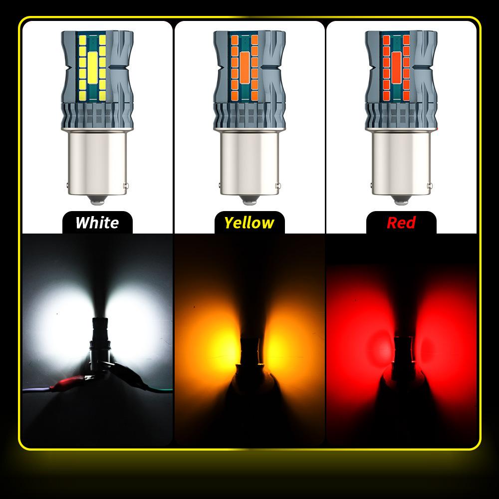 2Pcs 26SMD Car 1156 BA15S P21W BAU15S PY21W 1157 BAY15D P21/5W 7440 7443 Auto Canbus LED Bulbs Turn Signal Light Reverse Lamp