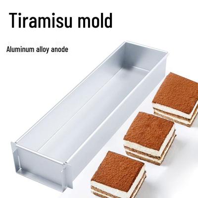 Forma Retangular de Alumínio para Tiramisu com Tampa - Bandeja e Base para Bolo Mousse