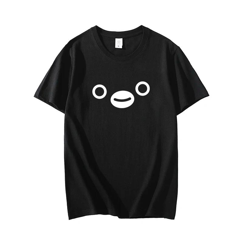 

Summer Japanese Suica Penguin T-shirt, Cute and Funny Strawberry Figment, Short-sleeved Couple Clothes for Men and Women Summer 5XL різнокольоровий