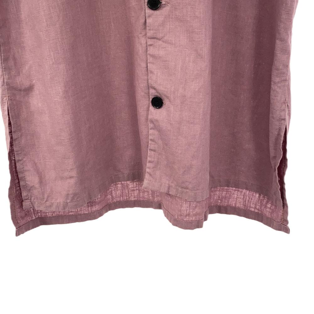 Regency Works British Linen Short Sleeve Shirt Long Dress L Purple Women Used