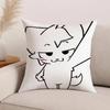 Cartoon Studi01 Boy Kisser Cat Cute Kawaii Pillow Case Office Cushions Suitable For Sofa Car Bedroom Decorative Cushion Cover
