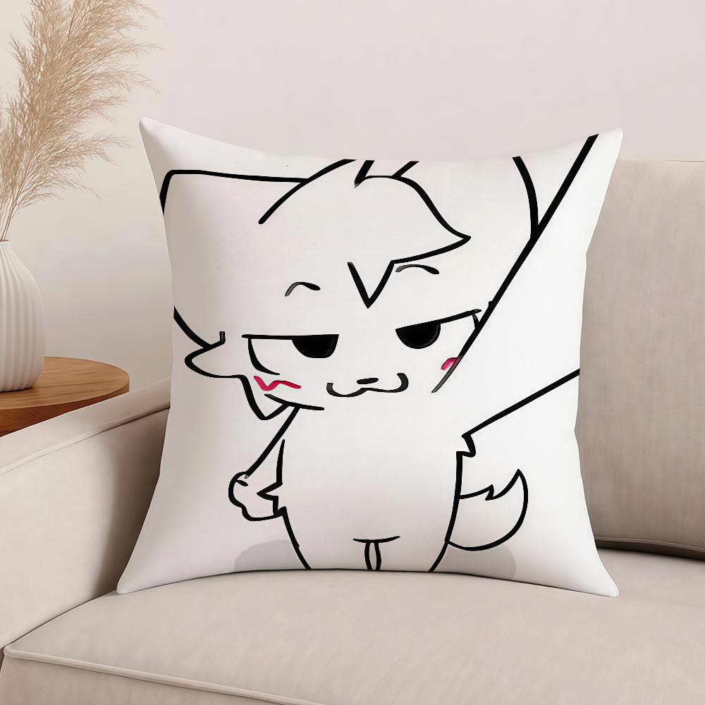 Cartoon Studi01 Boy Kisser Cat Cute Kawaii Pillow Case Office Cushions Suitable For Sofa Car Bedroom Decorative Cushion Cover