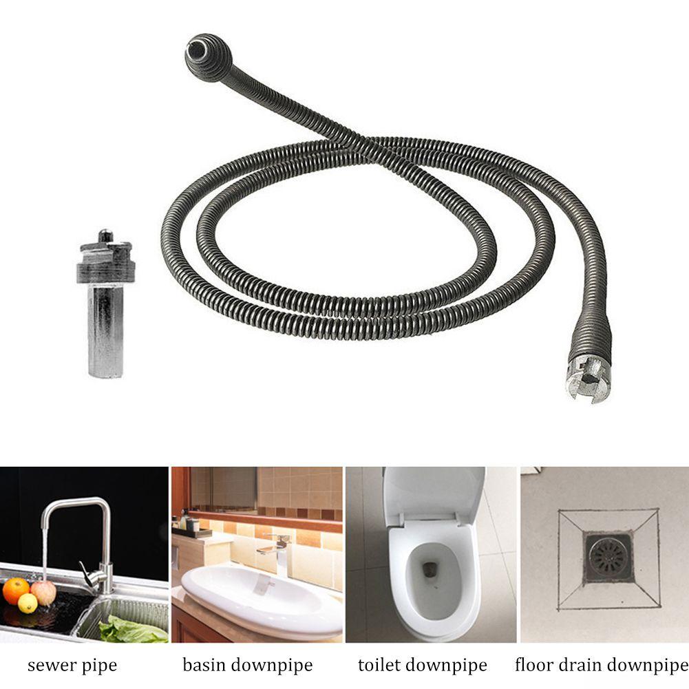 With 10MM Connector Cleaning Tools Dredging Spring Pipe Dredging Tools Drain Cleaner Spring Pipe