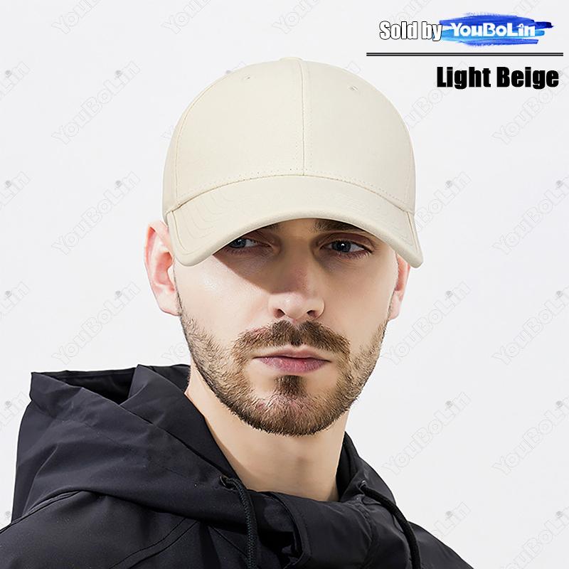 

High Quality Simple Style Cotton Wide-Brim Stiff Top Baseball Cap Outdoor Casual Sports Sunshade Duckbill Cap Standard