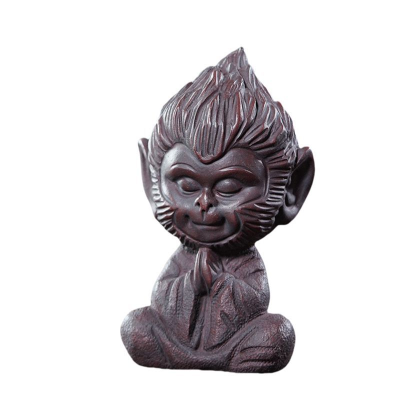 Yixing Zisha Great Sage Equal To Heaven Wukong Tea Pet Retro Tea Games Tea Figurine Play Toys Tea Statue Ornaments Supplies Gift