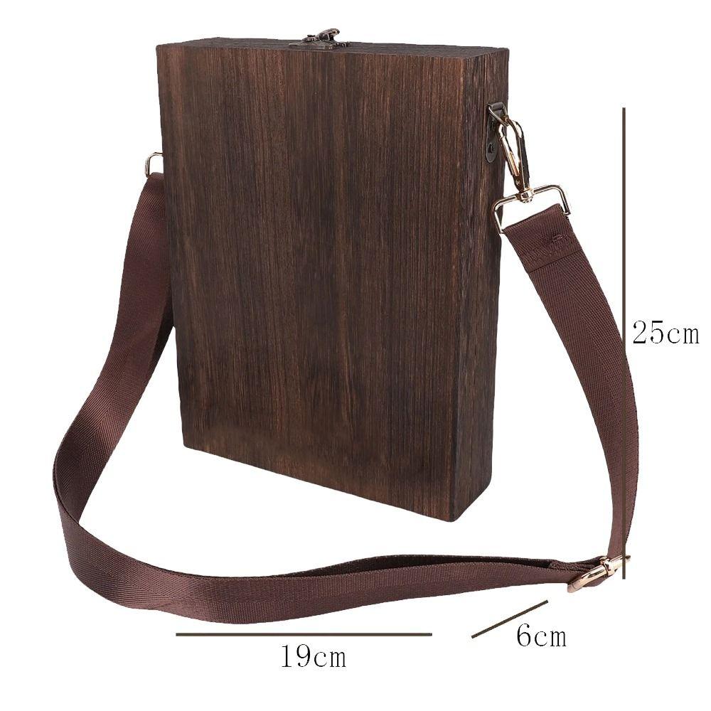 Handmade Artist Tool Bag Portable Postman Bag Sketch Box Writers Messenger Wood Box  Writer Series