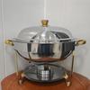 Stainless Steel Round Chafing Dish with Hangable Heat Preservation Container