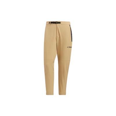 Solid Color Logo Print Joggers Men Bottoms Light-Khaki HN2044