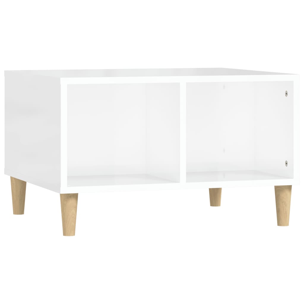 Coffee Table, High Gloss White, 60x50x36.5 Cm
