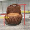 Japanese Style Handmade Rattan Backrest Chair Living Room Balcony Leisure Chair Home Homestay Bench Wooden Stool 50cm