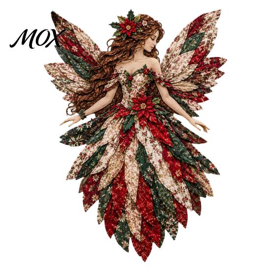 Fabric Craft Supplies Flower Fairy Patchwork DIY Kit, Layered Sewing Floral Wall Decoration Kit for Adults, Whimsical Home Decor
