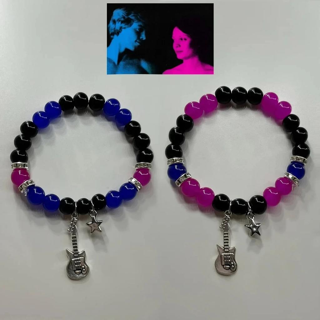 2Pcs/set Couple Beads Bracelet Tv Girl Matching Bracelets Who Really Cares Album Inspired Bracelets Friends Jewelry Gift