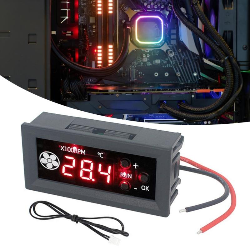 Fan Speed Controller Module 12V PWM 4-Wire With Temperature Probes Noises reduction Low Controller Easy to Use