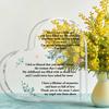 2D Flat Mom Gift Acrylic Heart Desktop Decoration Plaque, Home Decor Plaque Hanging Wall Art Decorative Garden Decoration for Room Door Signs Hanging