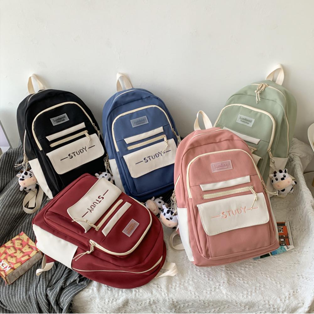 Canvas Nylon School Bag Large Capacity School Backpack Cute Student Backpack  Travel