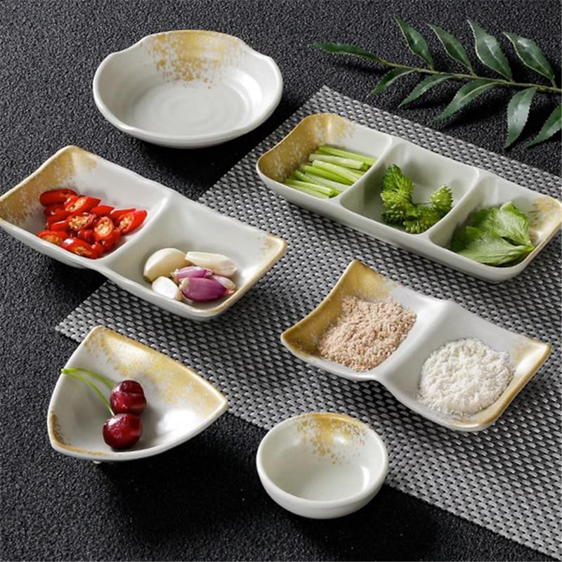 Chinese Pattern Melamine Sauce Dish Hot Pot Seasoning Plate Beautiful Soy Vinegar Spice Condiments Bowls Kitchen Accessories