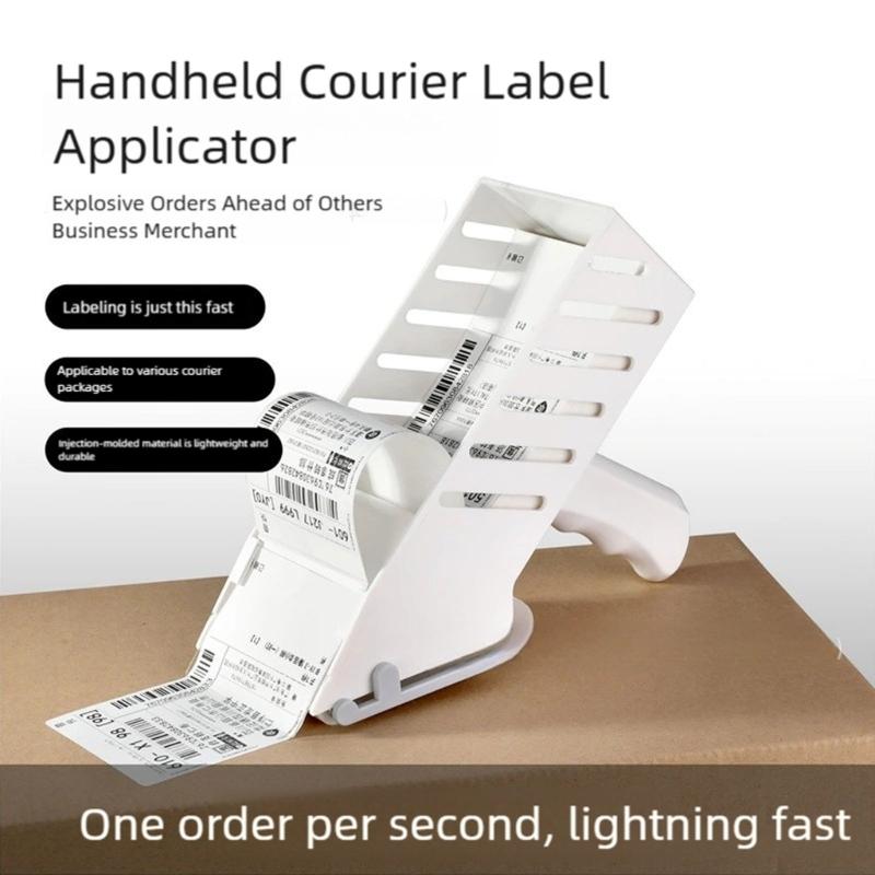 Precisions Label Applicator Ensuring Accurate Alignment for Quick Packaging Tasks in Warehousing and Logistics Environment