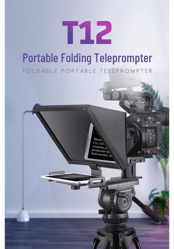 Bestview T12: Portable 11-Inch Teleprompter for Live Broadcasts, Interviews, & Recordings