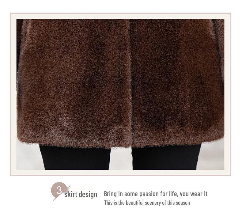 Mom's Eco-Friendly Winter Velvet Faux Mink Coat - Modern Short Style for Middle-Aged and Elderly Women 2026