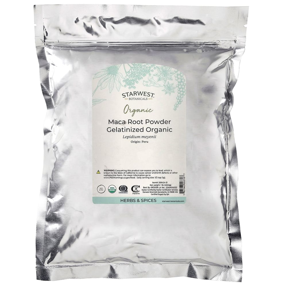 Starwest Botanicals Gelatinized Maca Root Powder 453.6g (1lb)