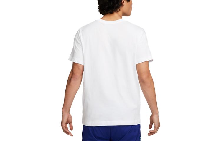 Nike T Shirts Men's White Crew Neck Moderate Straight Fit FD0040-100