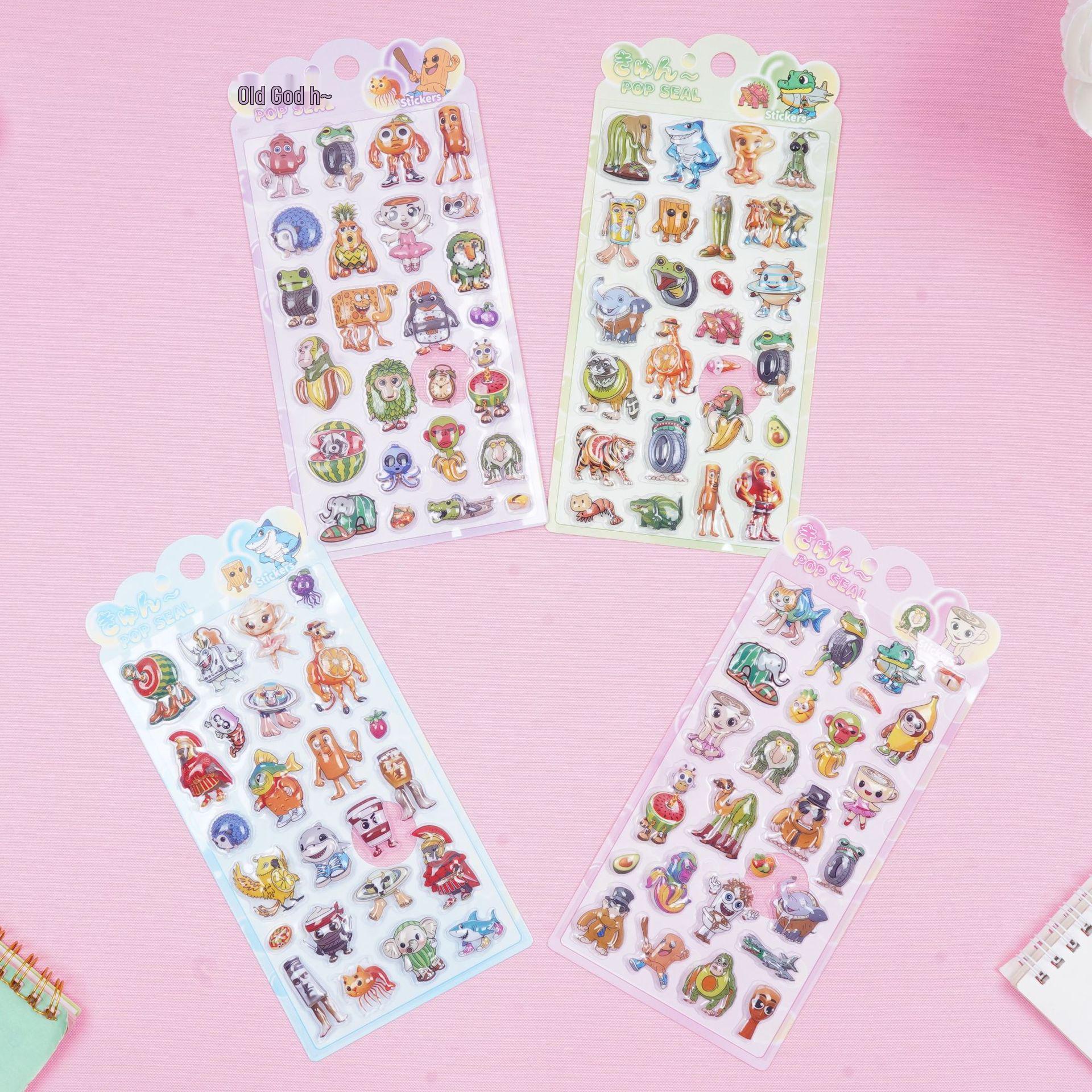 Crayon Shin-chan 3D Embossed Cartoon Stickers for Kids - DIY Decorative Raised Stickers