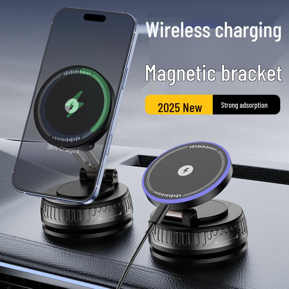 Universal Magnetic Wireless Charging Phone Holder for Car Console