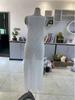 European & American Backless V-Neck Knit Dress: Breathable Beach Cover-Up