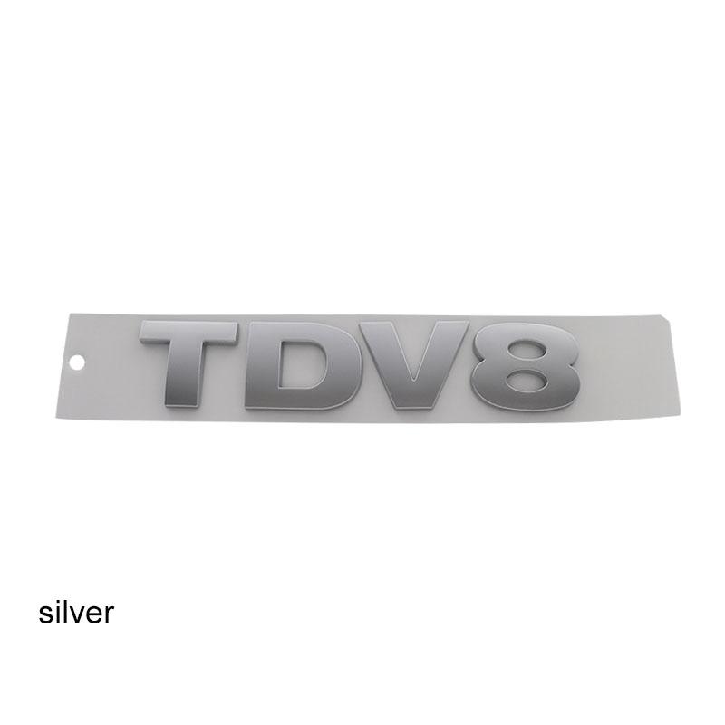 

3D Premium TDV8 Letters for L405 UK England SUV Off Road car Engine Hood Fender trunk Tail Rear Decal Emblem Badge Sticker silver