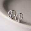CAOSHI Simple Stylish Hoop Earrings for Women Silver Color Daily Wear Exquisite Girls Accessory Versatile Birthday Jewelry Gift