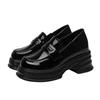 Platform women's new velvet inner height increase small leather shoes small size 3233 thick heel single shoes women