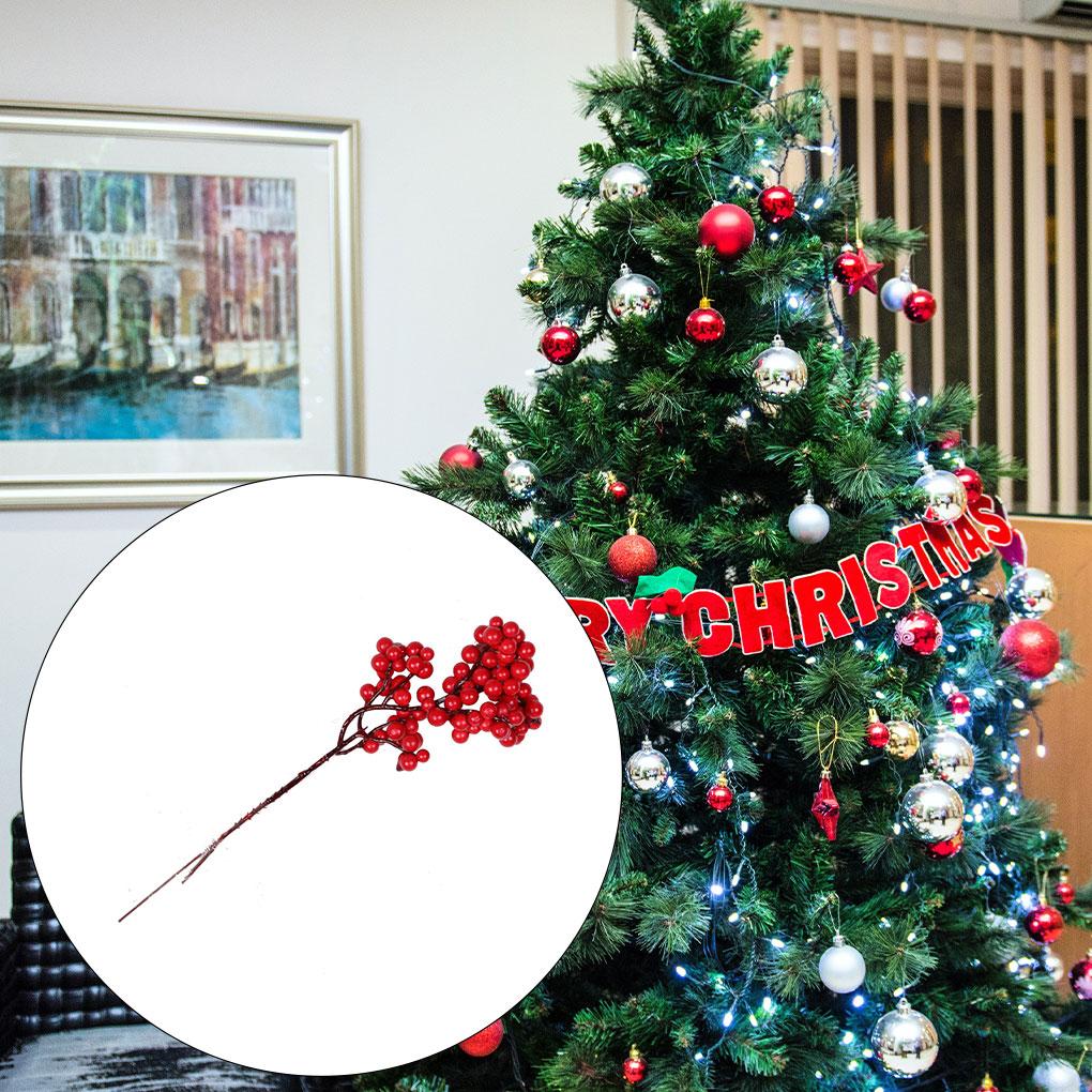 Christmas Artificial Red Berries Party Xmas Holiday Bouquet Cherry Decoration Dining Bar Hotel Office Photo Prop Garland
