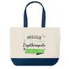 Tote Bag - PLANETEE - Best Occupational Therapist of All Time - Blue Background - Cotton 40x45 Cm - Sturdy Handles