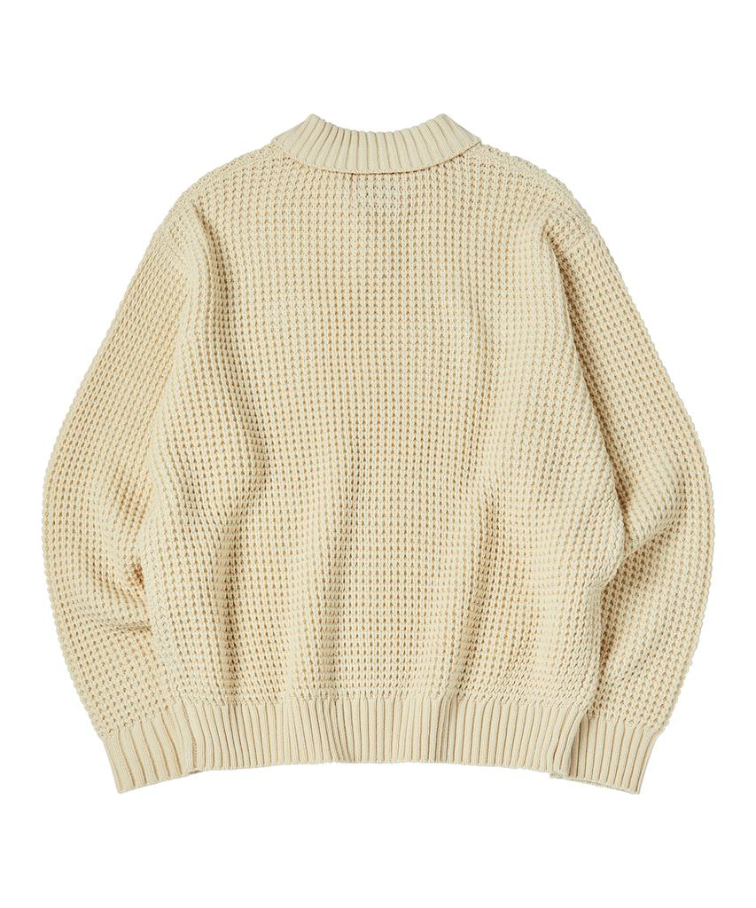 COMONINOZ Waffle Collar Knit [Cream]