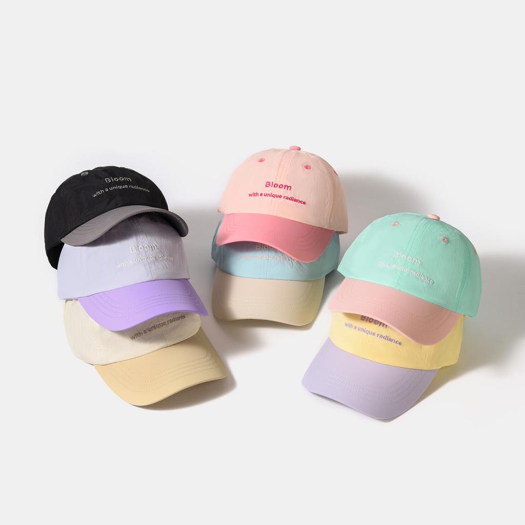 Spring And Summer Fashion Color Matching Letter Quick-Drying Cap Men'S And Women'S Sunshade Sunscreen Comfortable Baseball Cap