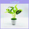 Artificial Green Plant Pot With Fabric Leaves For Home Decor And Office Display