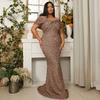 Foreign Trade Sexy Long Sequined Evening Dress for Banquets, Weddings, Birthdays, Bridesmaid Dresses, Party Dress 4XL