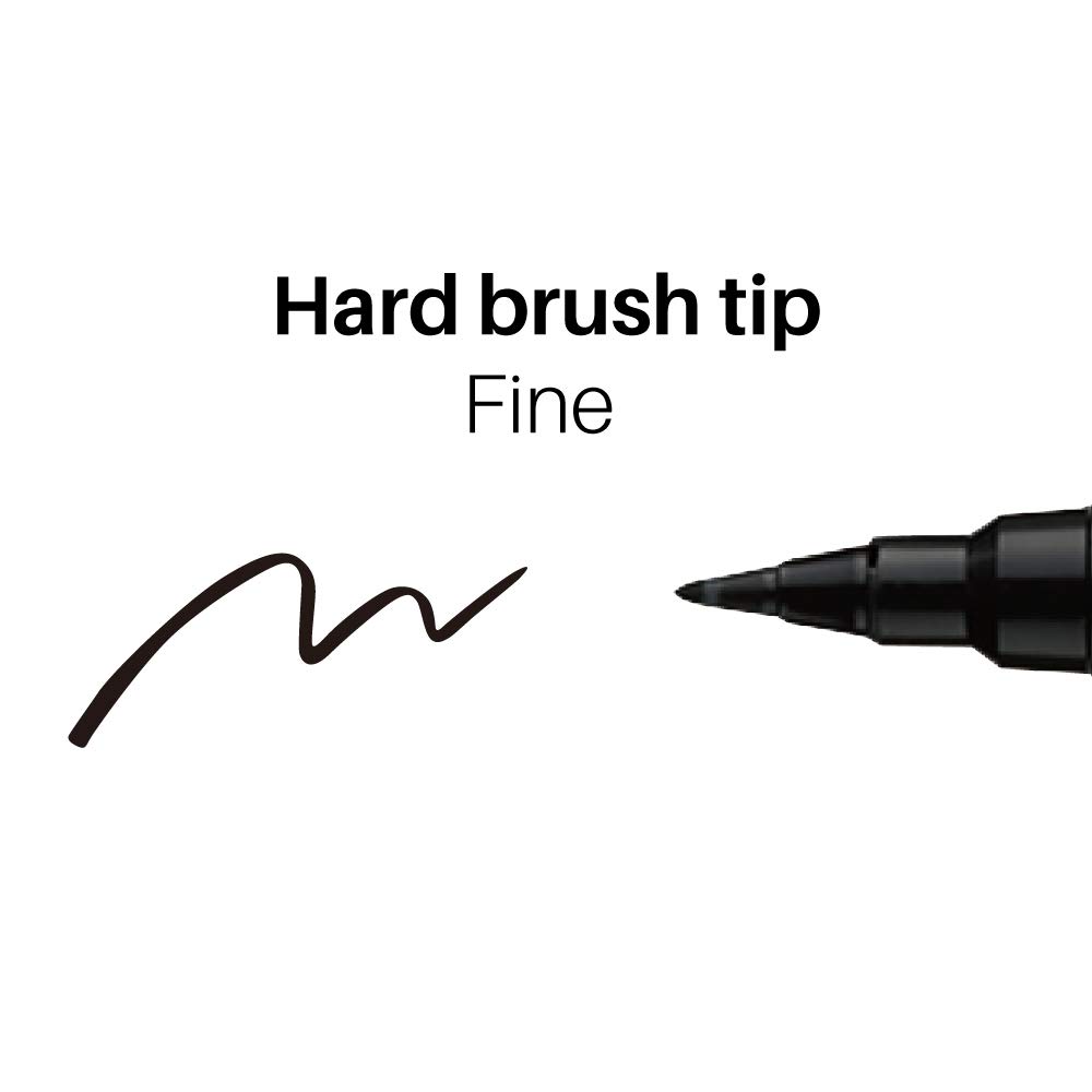 Kuretake Beautiful Letter Brush Fine Cerise Pen, Point, Black, XT2-10S
