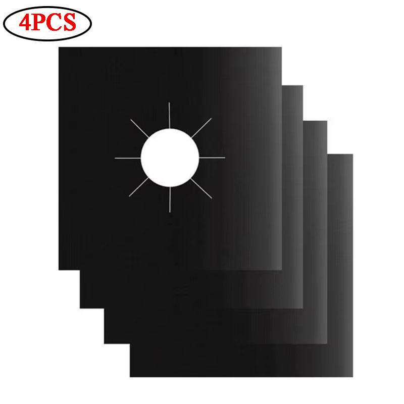 2025 New Jesoo Teflon Gas Stove Protector Mat High Temperature Resistant Oilproof Clean Pad American Style Kitchen Gadget