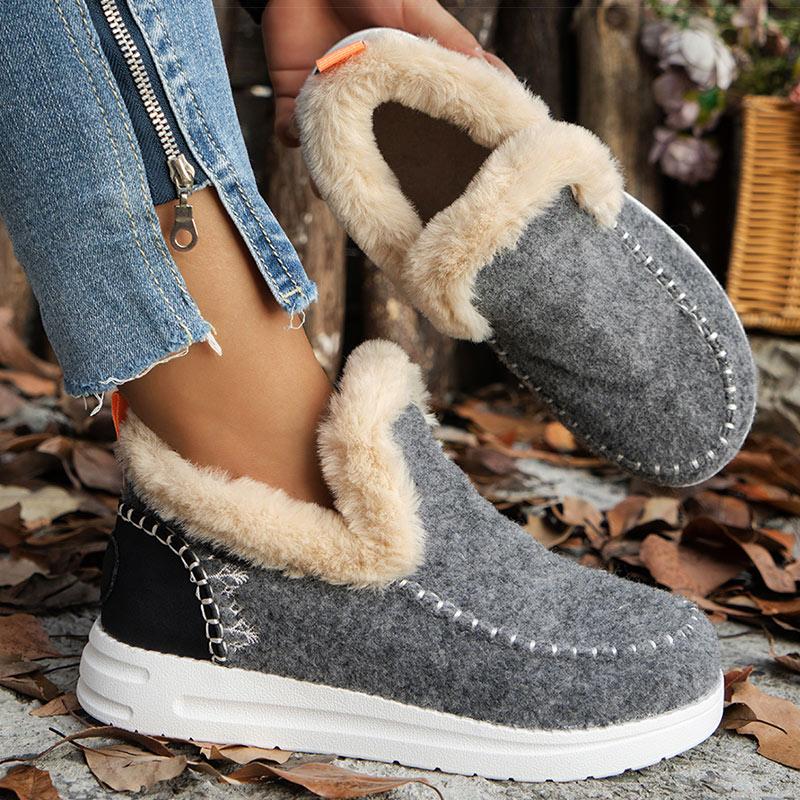 Fashion Women's Boots Warm Fur Winter Shoes Women 2024 New Winter Boots  Slip On Ankle Boots Snow Winter Footwear Female