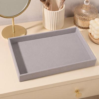 Jewelry Organizer Tray Holder Bracelet Necklace Made of MDF And Flannel Ideal for