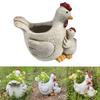 Hühnerstatue Pflanztopf Harz Huhn Blumentopfhalter Gartenbehälter Innen- und Außenausstellung Gartenaccessoire