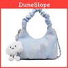 Canvas Shoulder Bag For Women With Chain Detail Perfect For Daily Casual Use