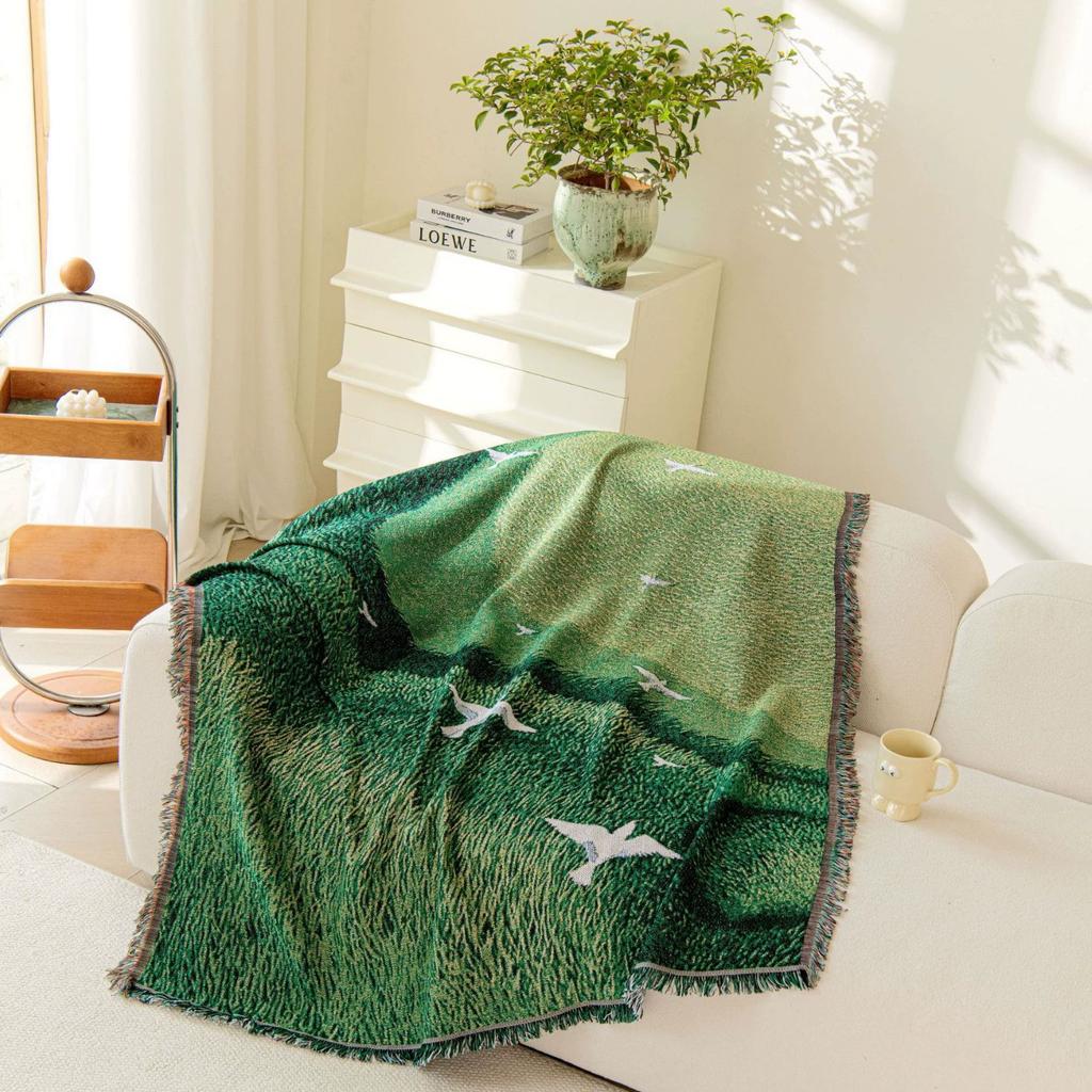 Scenic Landscape Throw Blanket Sofa Cover Home Decoration Tapestry Outdoor Camping Blanket Nap Bed Cover Picnic Tablecloth