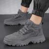 Martin Boots Men's Shoes for Spring High-top Waterproof and Anti Slip Work Labor Protection Work Boots Outdoor Height-enhancing Thick