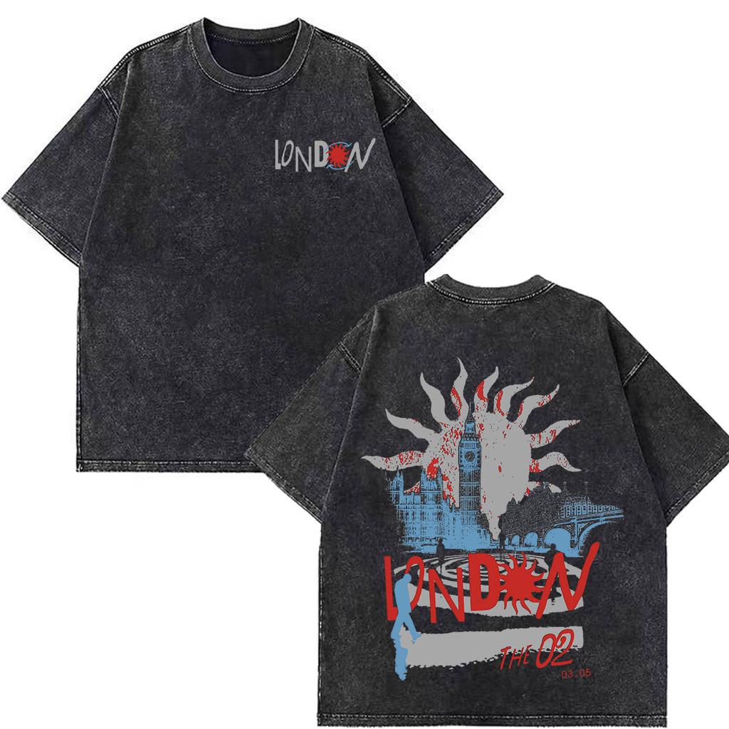 Louis Tomlinson How Did I Get Here Tour 2026 Print Vintage Washed T Shirt Men Women Hip Hop Tshirt Cotton Casual Loose Tshirs