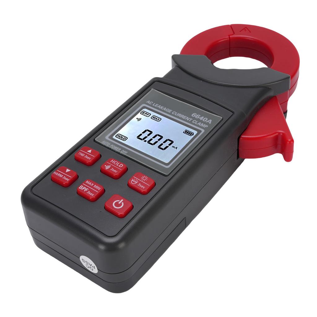 AC Leckstromzange 0mA 300A ETCR6640A Ø 40mm Großer Durchmesser Reststrom Harmonische Detektion