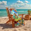 1PC Custom Name Glass Bee Garden Beach Towel Highly Absorbent And Sand-Resistant Towel for Swimming, Pool, Yoga, And Travel Lightweight