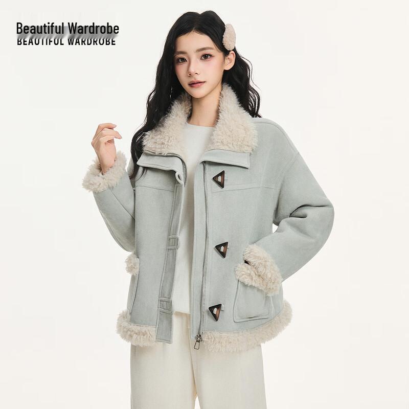 Schöner Kleiderschrank Damen Winterjacke mit Kunstfellfutter